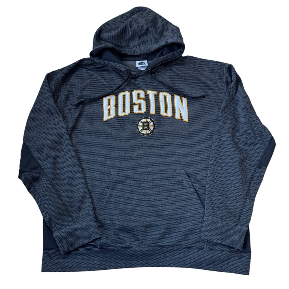Boston Bruins Hoodie NHL XL Gray Hockey Pullover Kangaroo Pocket - Picture 1 of 6